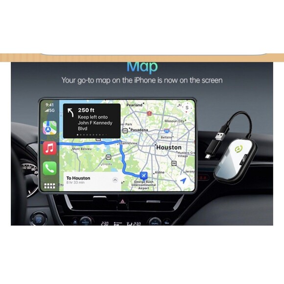 New Wireless CarPlay Adapter for Apple iPhone Converts Factory Wired Car Play - Picture 6 of 12